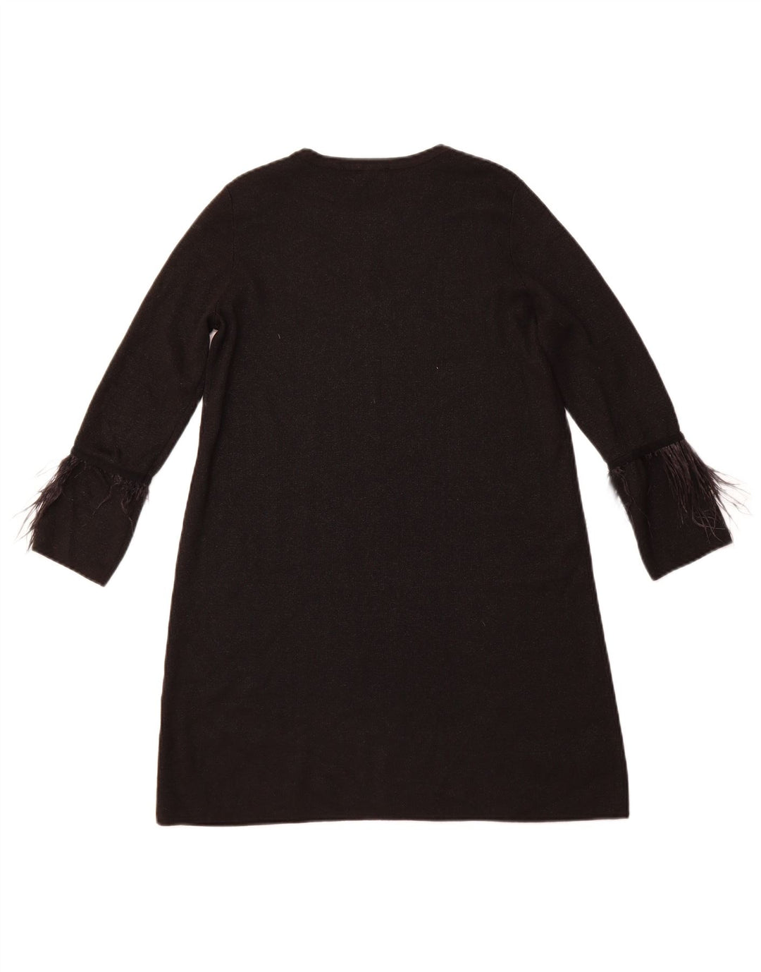 ZARA Vestido feminino manga 3/4 Reino Unido 10 pequeno preto