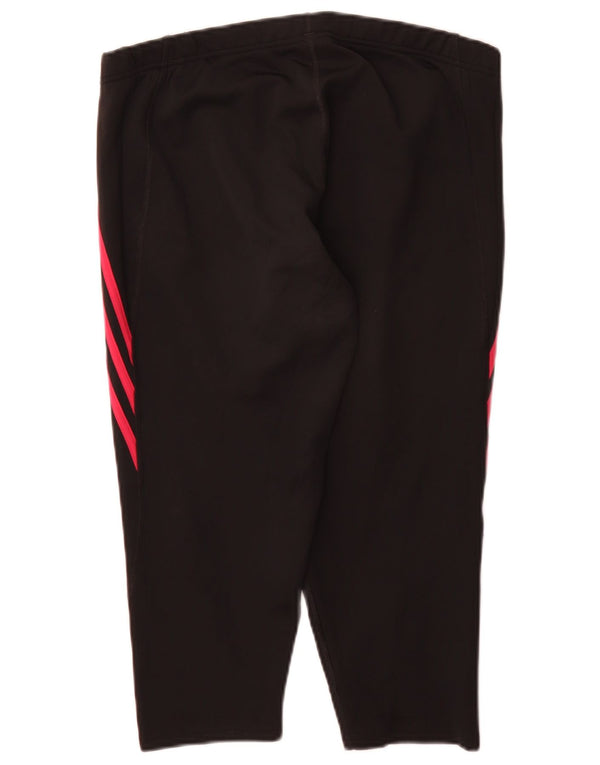 Adidas Womens Capri Leggings UK 20/22 XL Black Polyester Sports