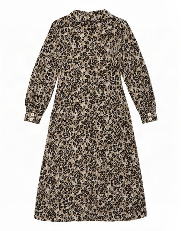 Vestido camisa feminino Marks & Spencer Reino Unido 12 marrom médio com estampa animal