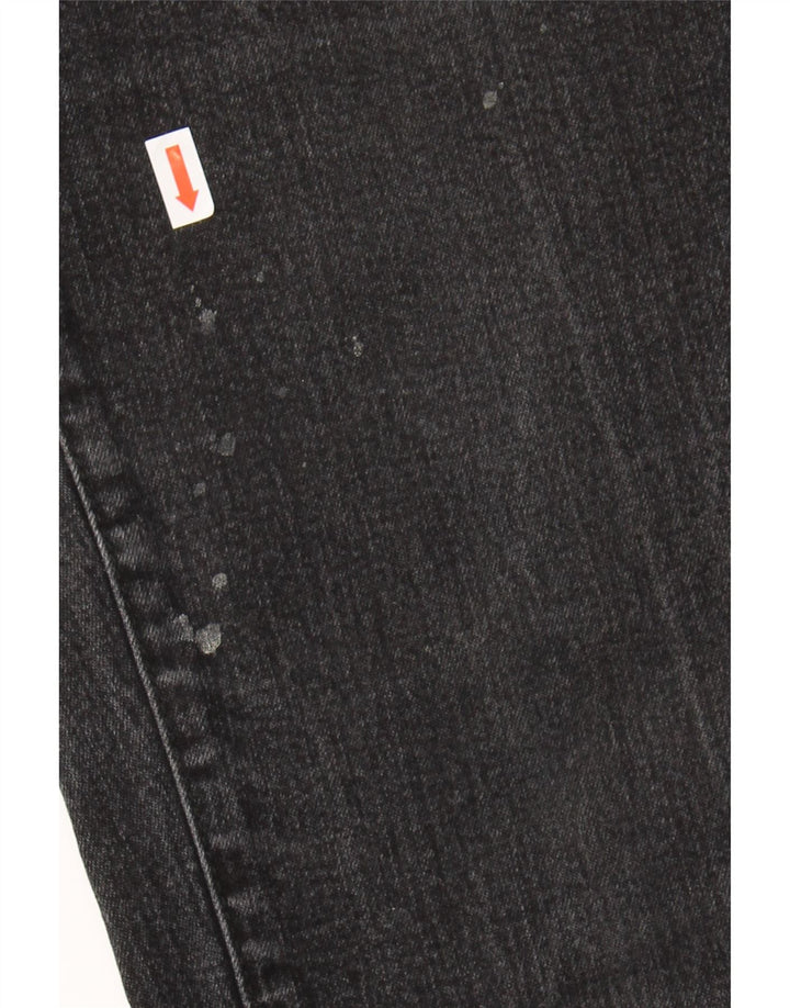 Jeans retos femininos TRUSSARDI W28 L32 algodão cinza