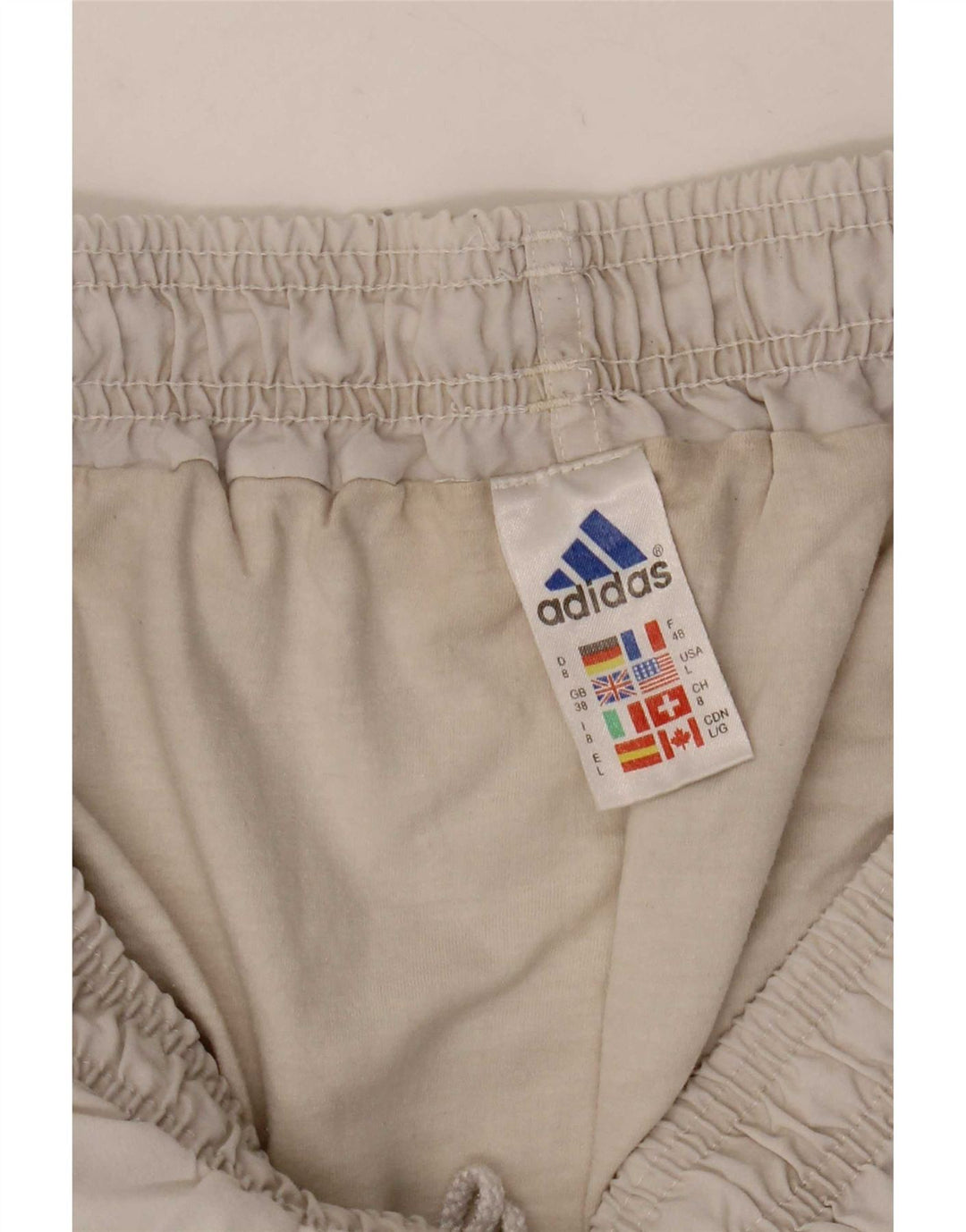 Shorts esportivos masculinos Adidas XL branco poliéster