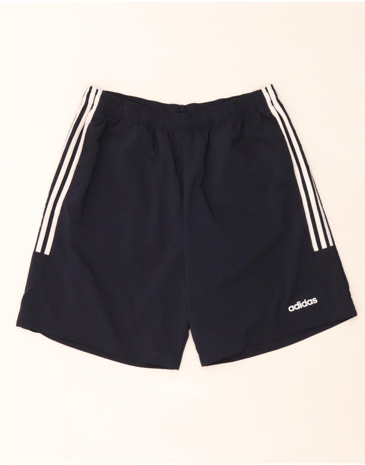 Shorts esportivos masculinos Adidas XL azul marinho poliéster