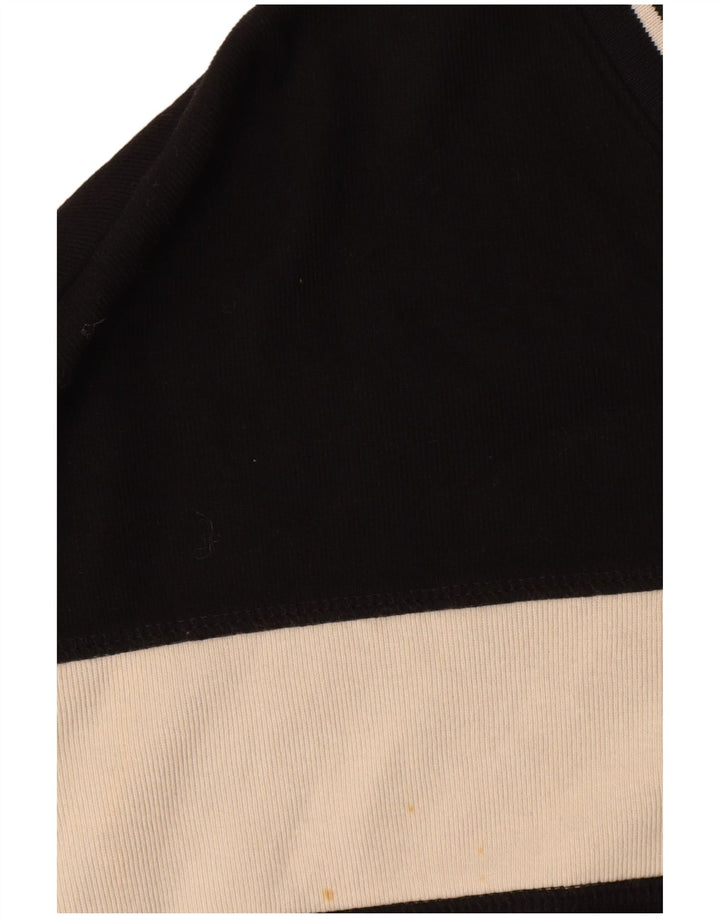 Top masculino Marks & Spencer St. Michael manga comprida grande bloco colorido preto