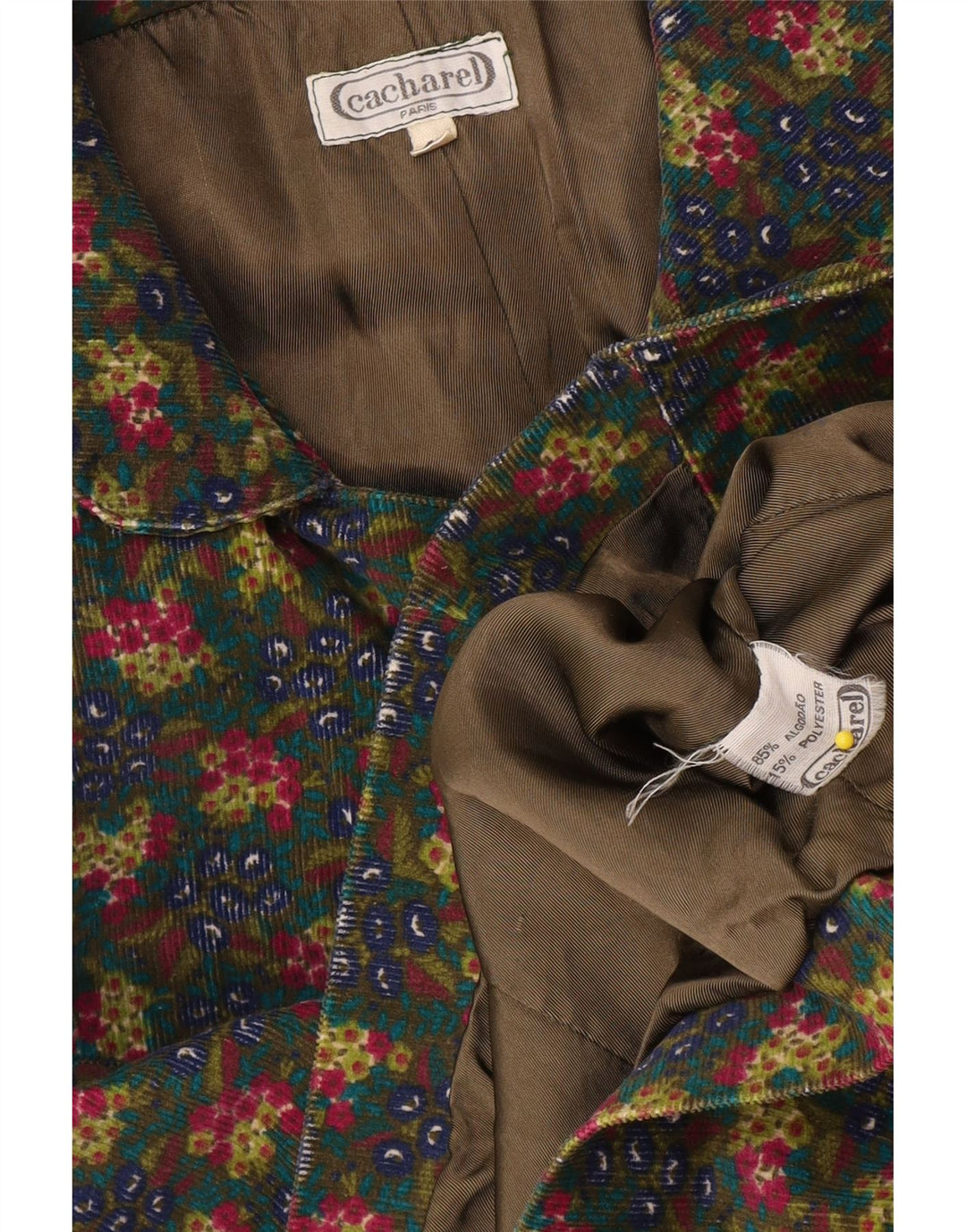 Jaqueta Blazer Feminina Cacharel com 4 Botões EU 42 Grande Multicolorida Floral