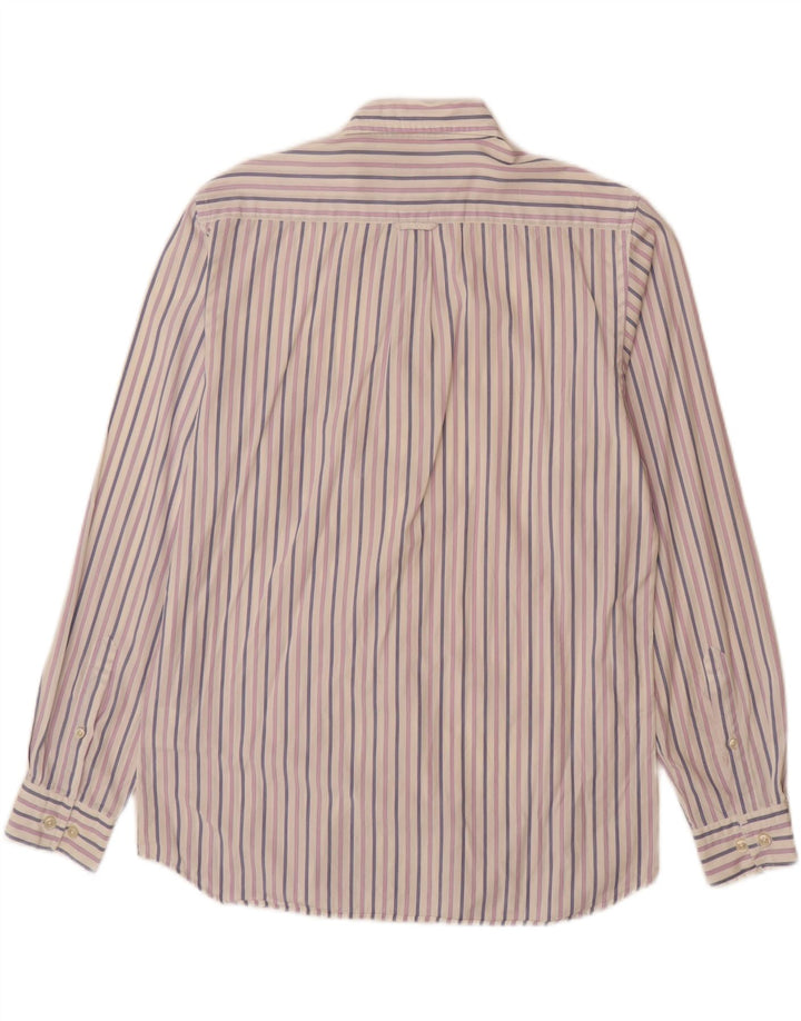 Camisa masculina GANT regular fit pequena listrada branca de algodão