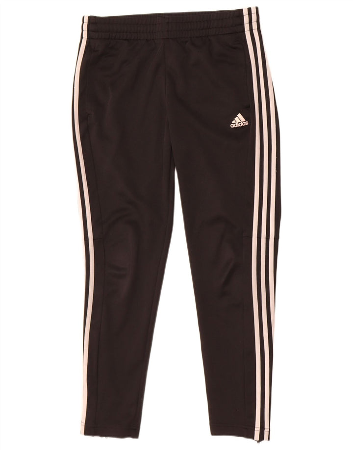 Calça de treino feminina Adidas UK 16/18 grande poliéster preto