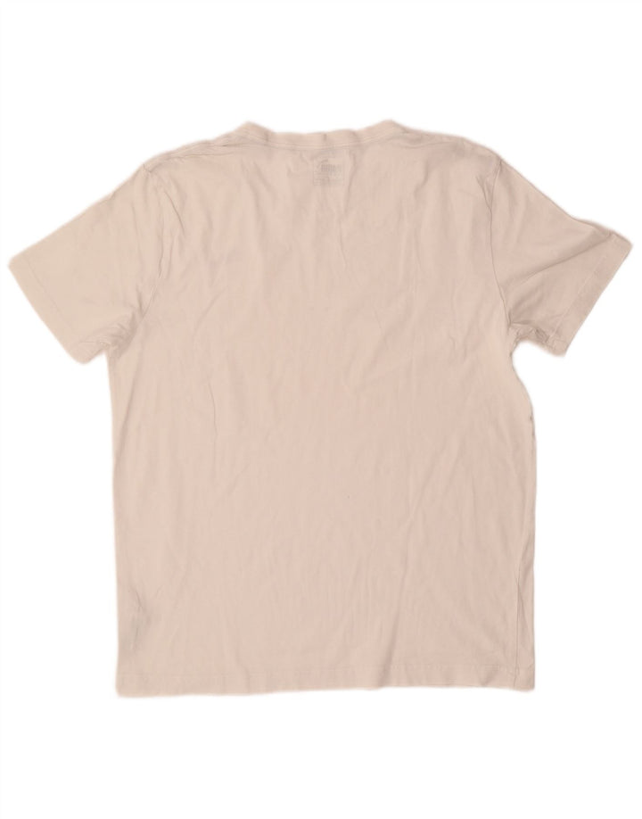 Camiseta masculina PUMA Top médio algodão branco