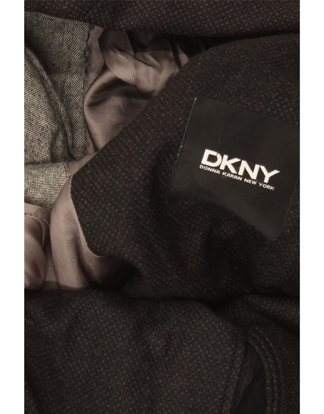 Jaqueta blazer masculina Dkny com 2 botões Reino Unido 38 lã preta média
