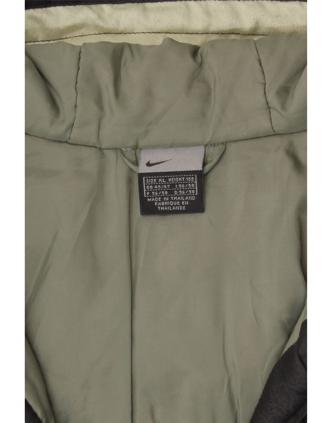 Casaco corta-vento masculino Nike com capuz UK 45/47 XL preto poliéster