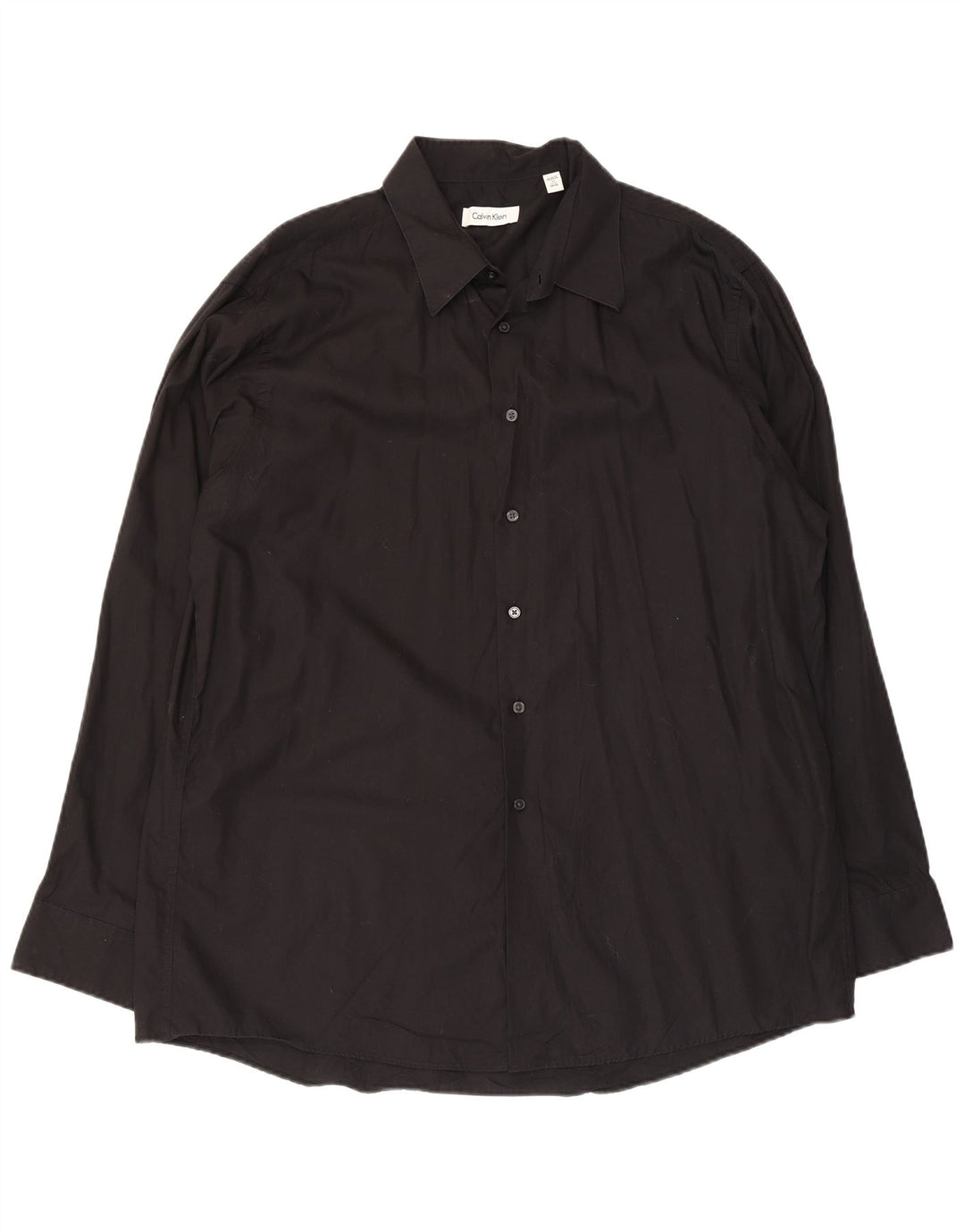 Camisa masculina Calvin Klein tamanho 17 XL algodão preto