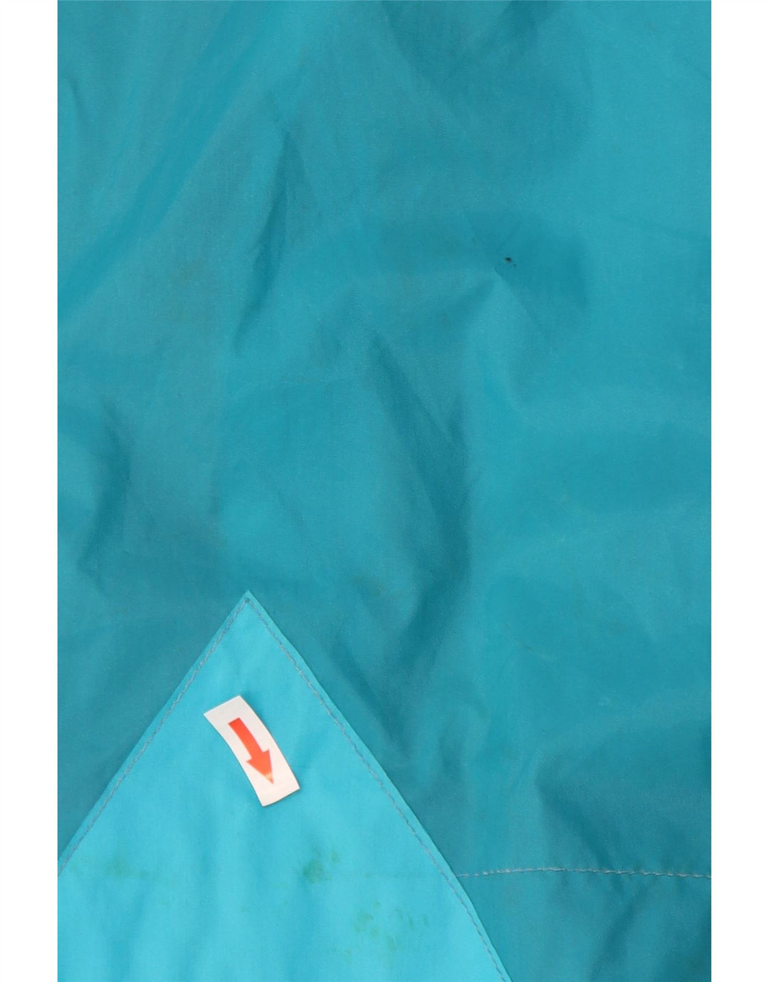 Jaqueta de chuva masculina com capuz K-Way UK 42 XL azul colorblock poliamida