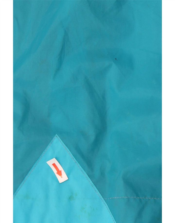 Jaqueta de chuva masculina com capuz K-Way UK 42 XL azul colorblock poliamida