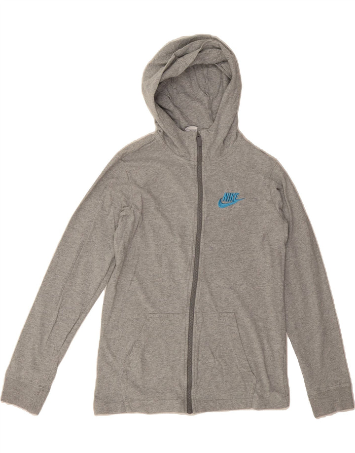 NIKE Womens Zip Hoodie Sweater UK 18 XL Grey Cotton Vintage Nike and Second-Hand Nike from Messina Hembry 