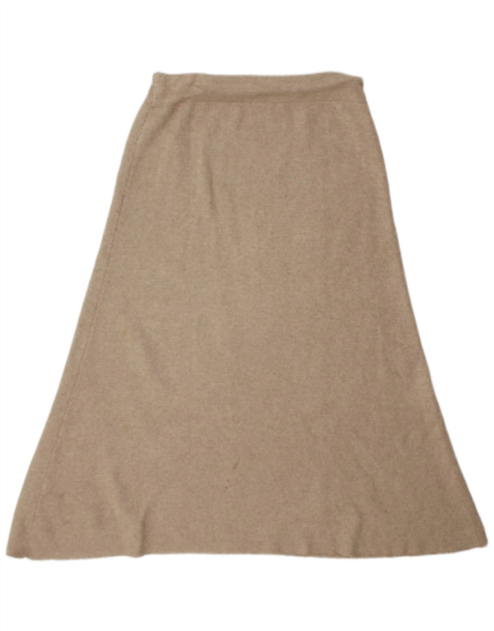 Saia feminina Zara A-Line médio W28 bege viscose