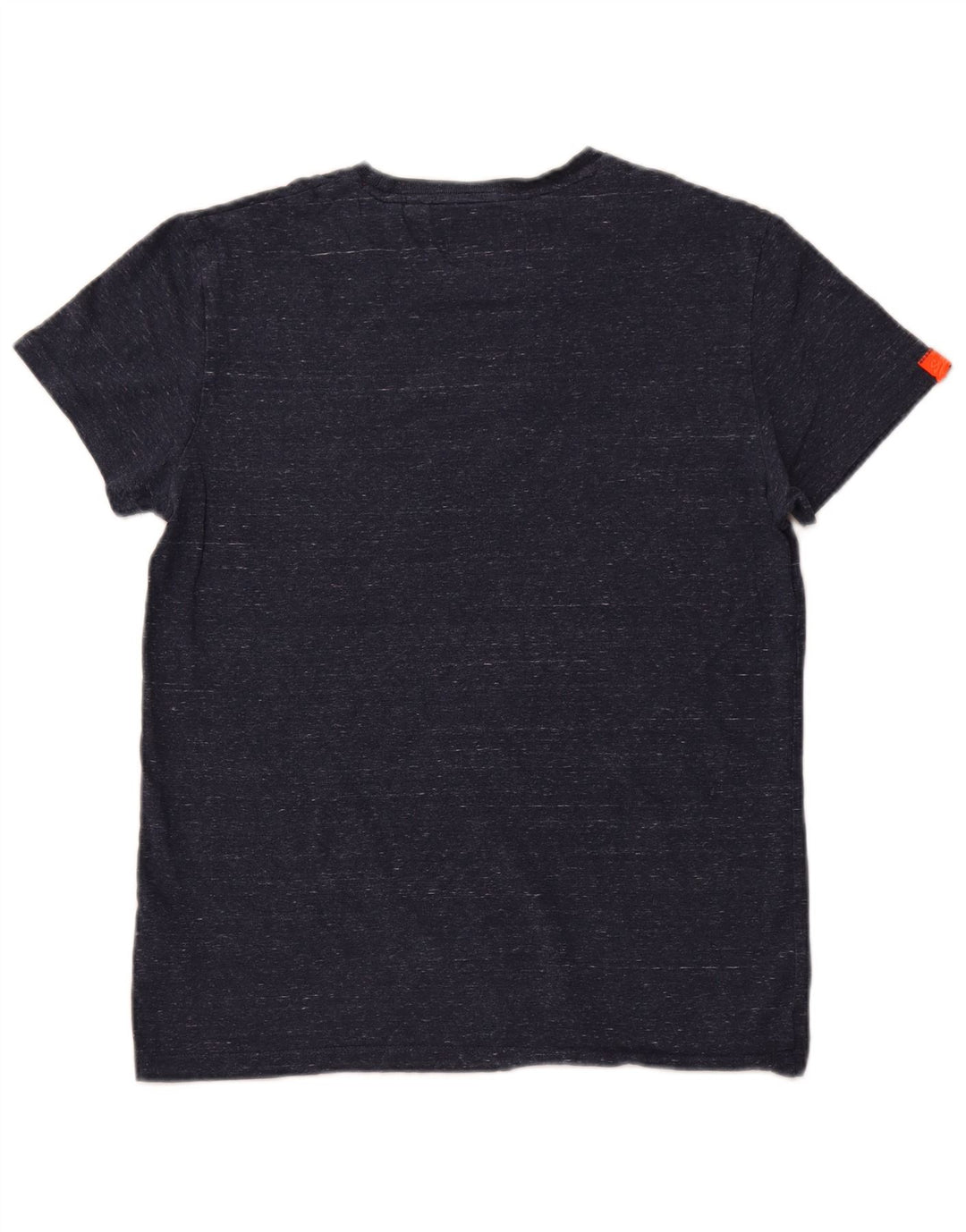 Camiseta masculina SUPERDRY Top médio algodão manchado azul marinho