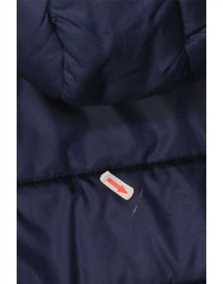 Jaqueta acolchoada com capuz feminina Superdry UK 10 poliéster azul marinho pequeno