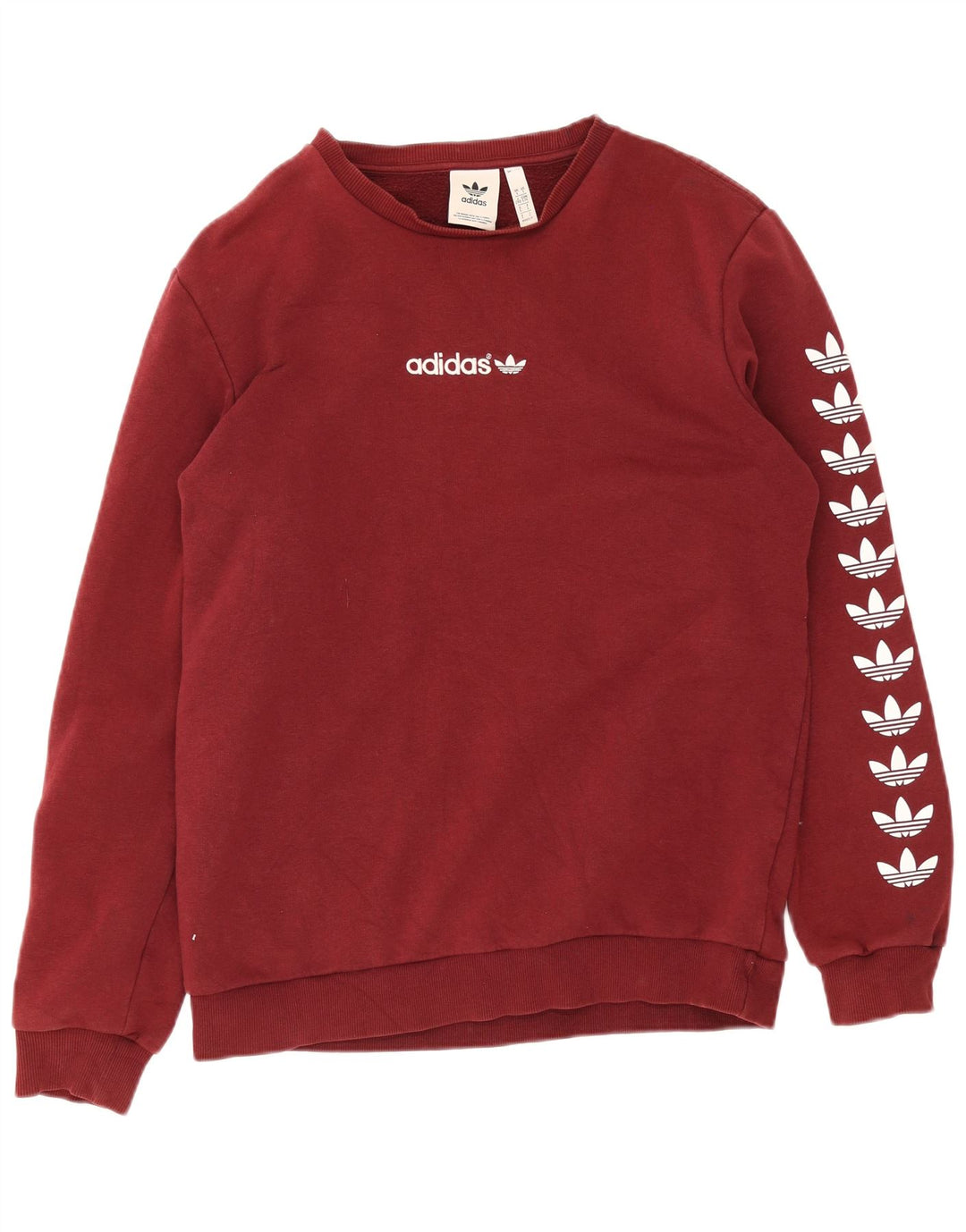 Adidas masculino gráfico moletom jumper grande algodão marrom