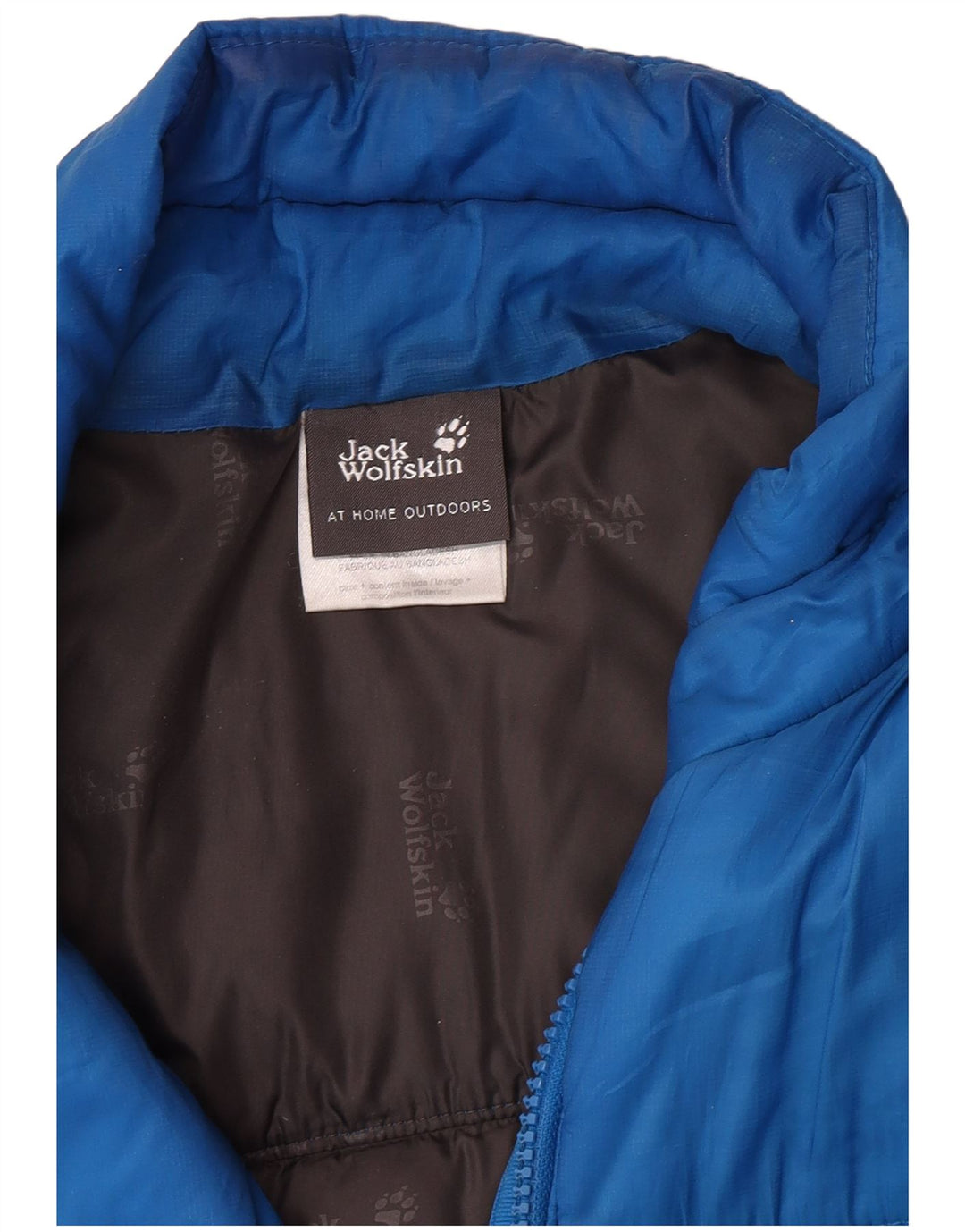Jaqueta acolchoada masculina Jack Wolfskin Reino Unido 36/38 poliéster azul pequeno