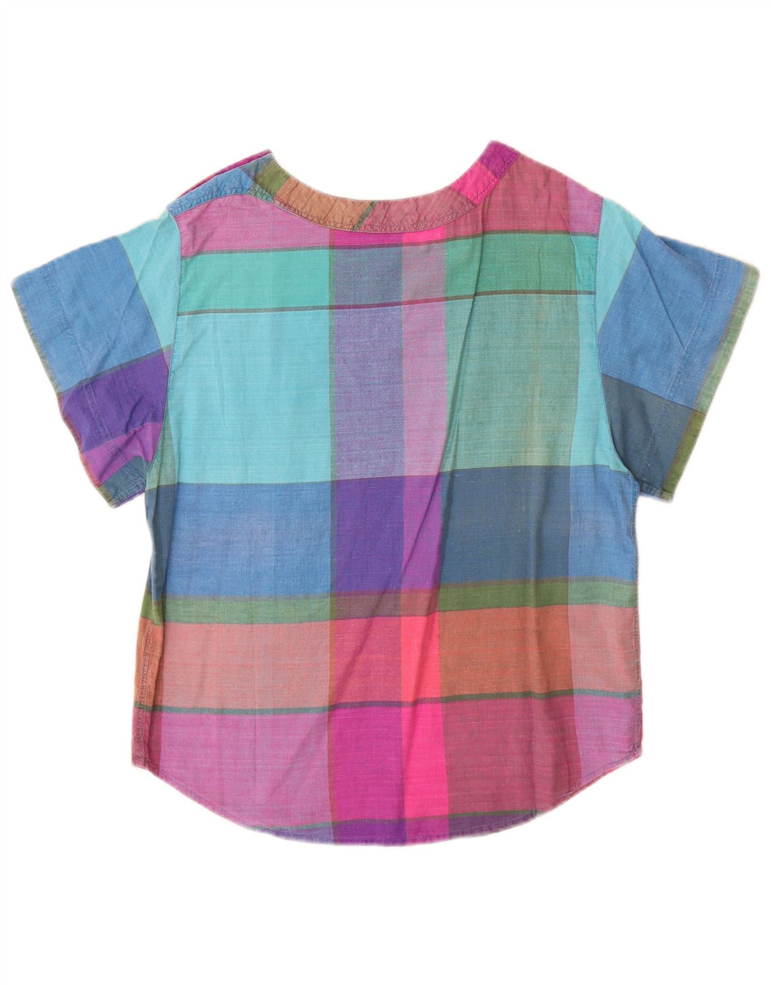 Blusa feminina Express UK 14 algodão xadrez médio multicolorido