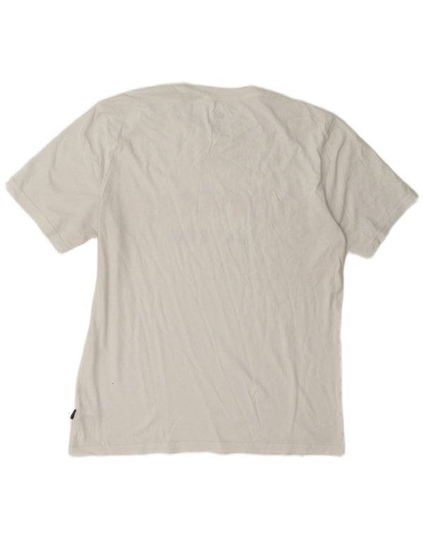 Converse Mens Graphic T-Shirt Top Grande Algodão Branco