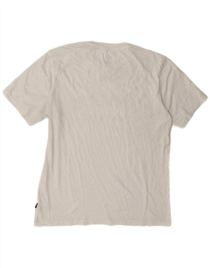 Converse Mens Graphic T-Shirt Top Grande Algodão Branco