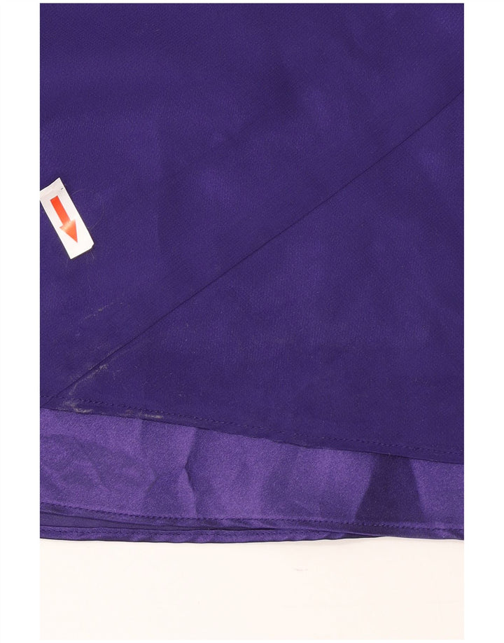 Debut vestido maxi feminino sem mangas UK 14 poliéster roxo médio