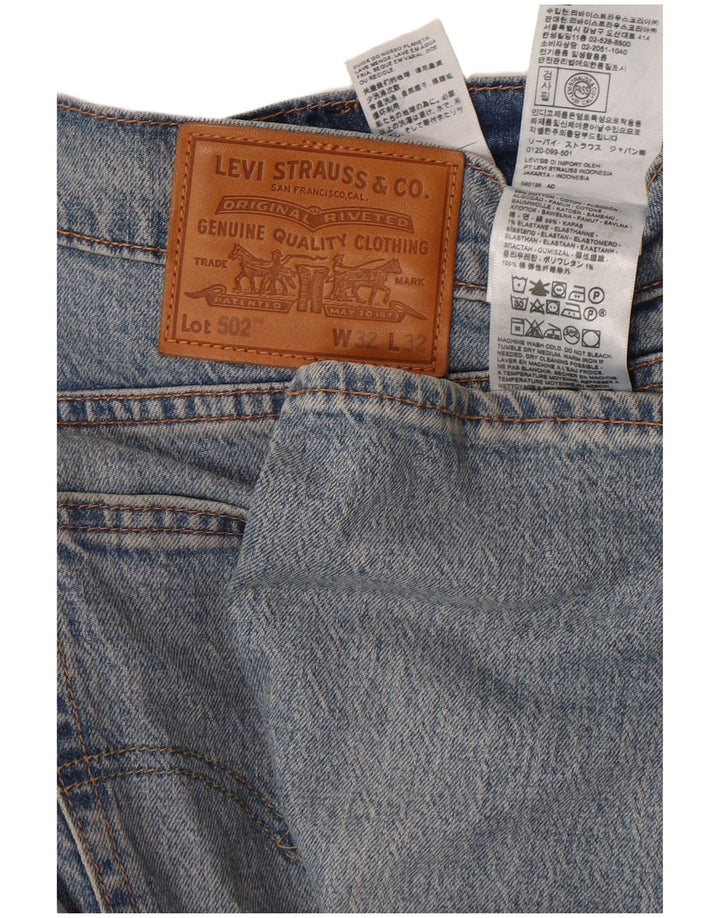 Levi's Masculino 502 Tapered Jeans W32 L32 Azul Algodão