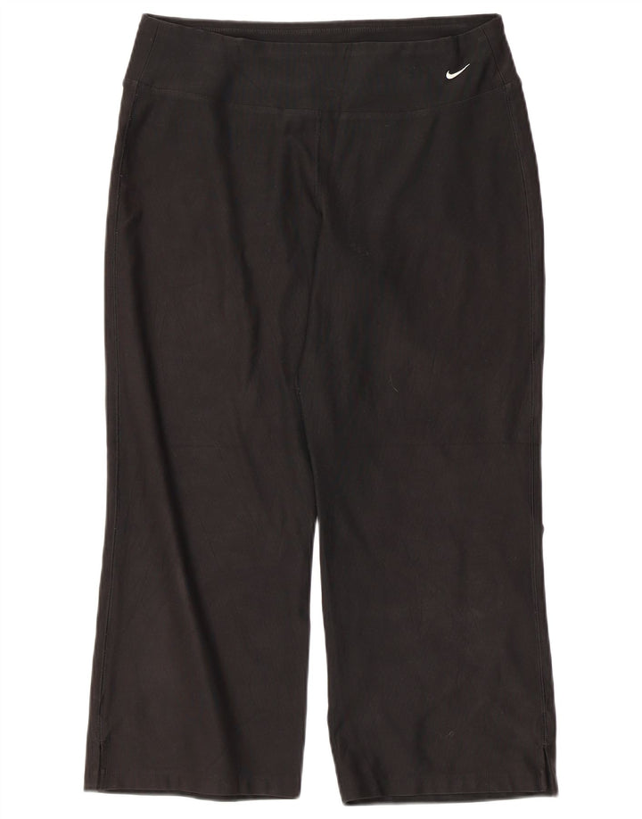 Nike Womens Capri Leggings US 8/10 Médio Preto Poliéster