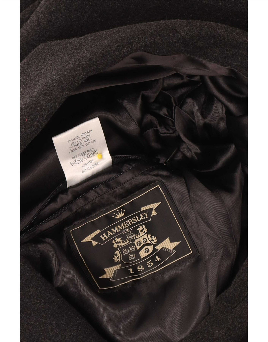 Sobretudo masculino Hammersley UK 36 lã cinza pequena