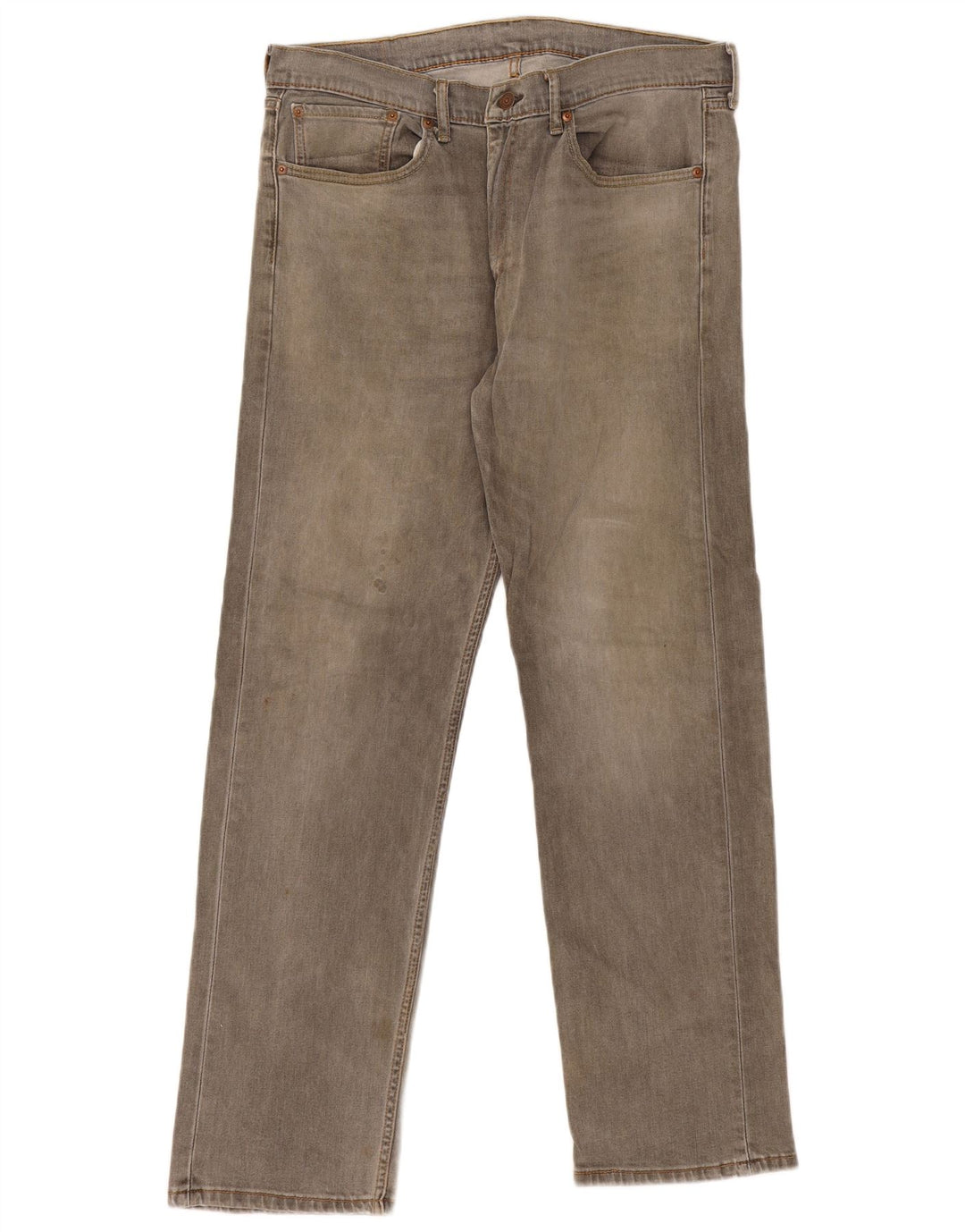 Calça jeans masculina Levi's 505 Straight W36 L32 cinza algodão