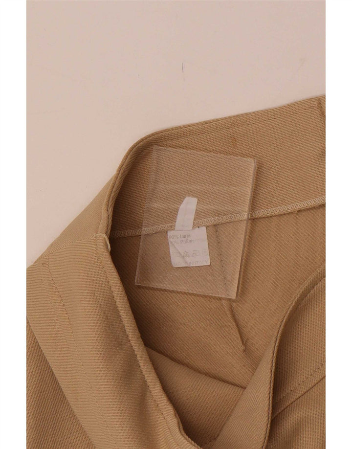 Mini saia feminina vintage grande W30 lã bege
