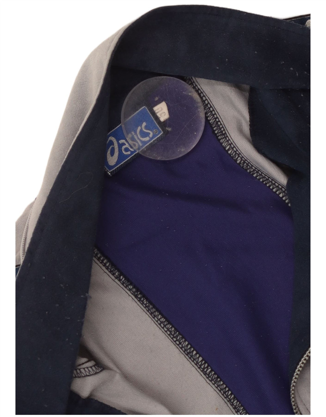 ASICS Mens Graphic Tracksuit Top Jacket IT 50 Médio Azul Marinho Colourblock