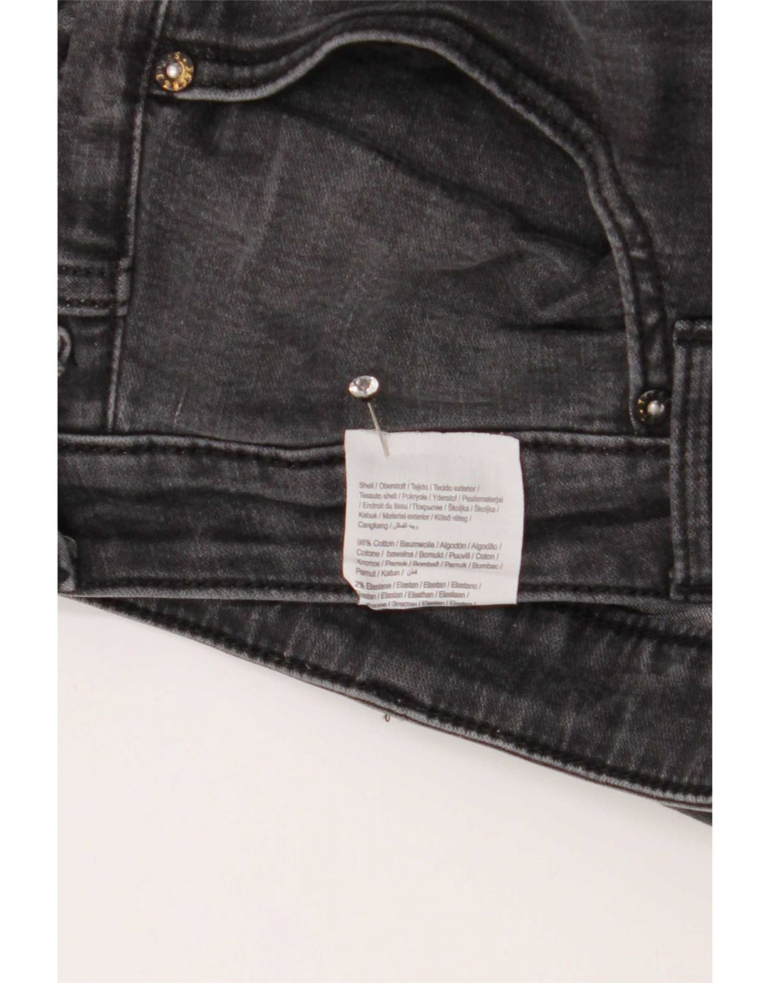 Jack & Jones Mens Slim Jeans W36 L34 Cinza Algodão