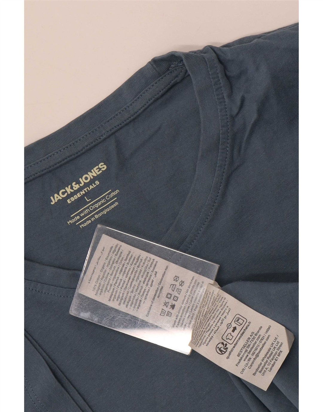 Camiseta masculina Jack & Jones grande algodão azul