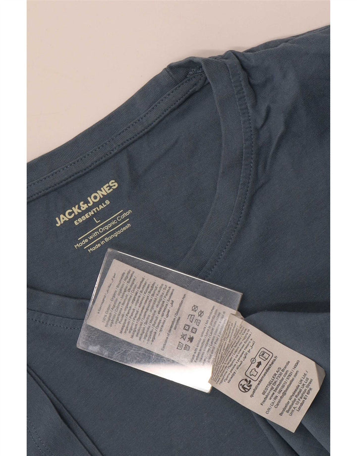 Camiseta masculina Jack & Jones grande algodão azul