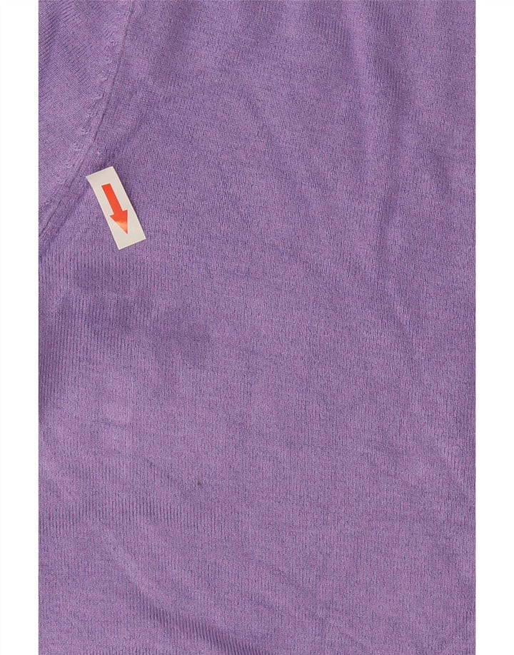 Suéter feminino Zara com gola tartaruga Reino Unido 12 médio roxo