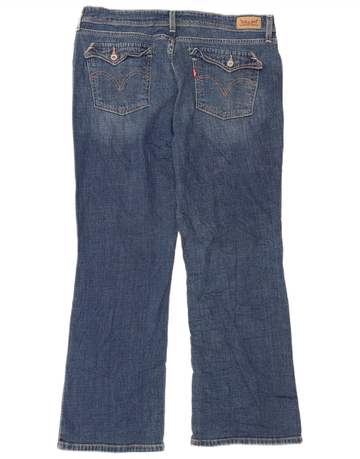 Calça jeans feminina Levi's 515 Bootcut US 16 2XL W38 L28 azul algodão