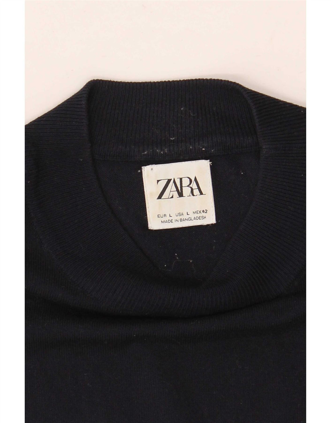 Zara Camiseta masculina grande azul marinho