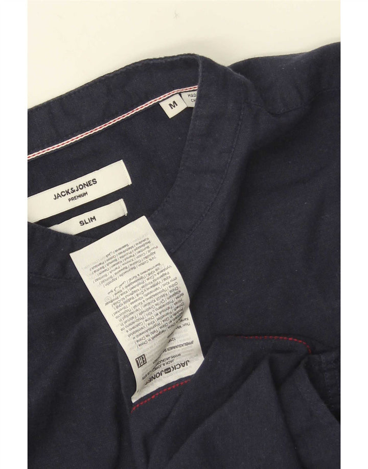 Camisa pulôver masculina Jack & Jones Slim Fit médio algodão azul marinho