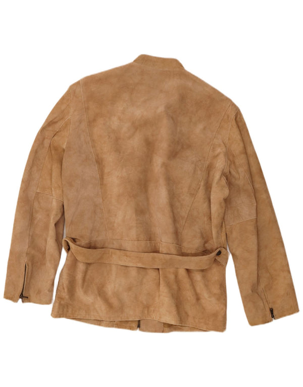 Jaqueta masculina de camurça Bellucci IT 54 2XL couro bege