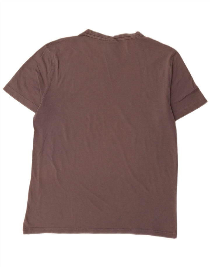 Camiseta gráfica masculina Diadora Top pequeno algodão cinza