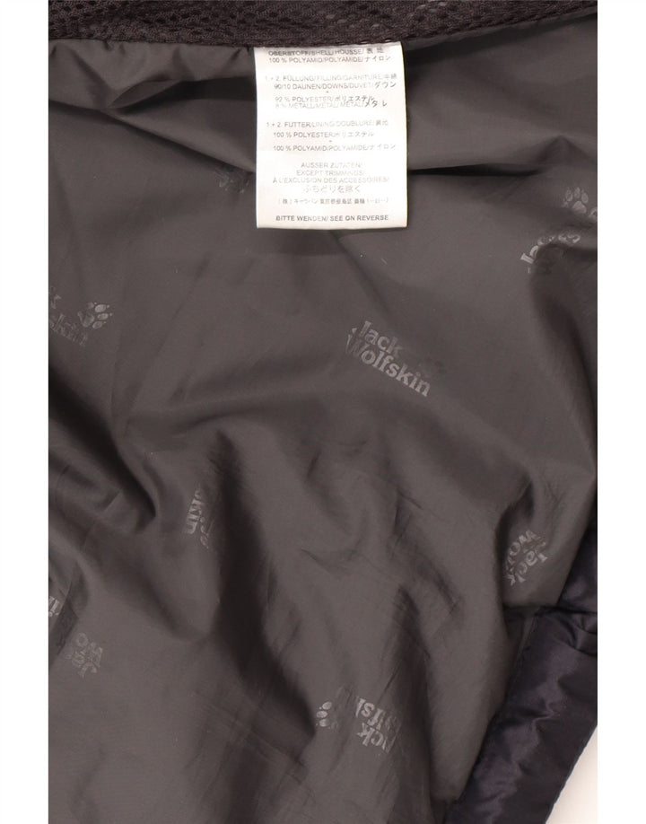 Jaqueta acolchoada masculina Jack Wolfskin Reino Unido 40/42 grande poliéster preto