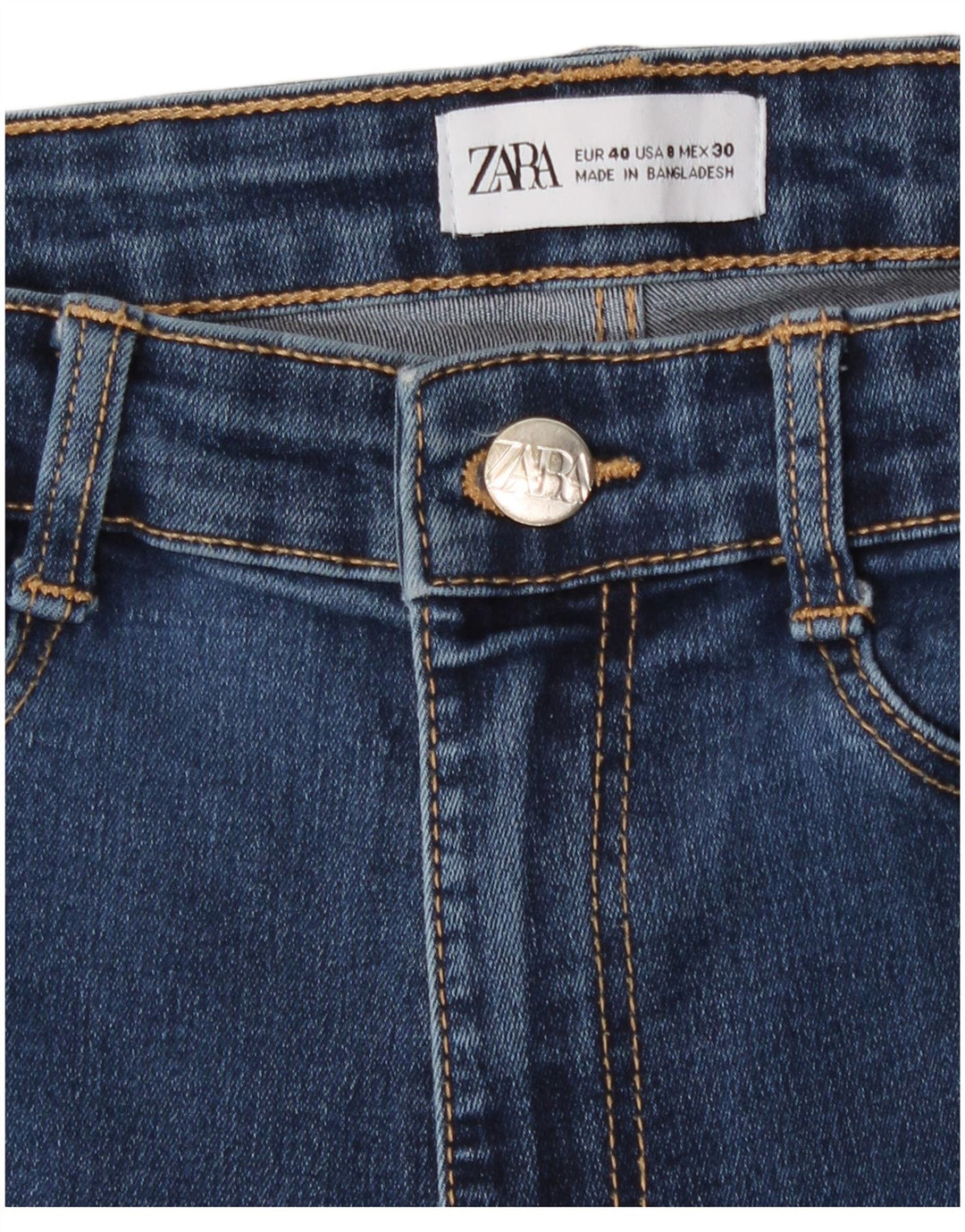 Zara Jeans Skinny Feminino EU 40 Médio W30 L27 Azul