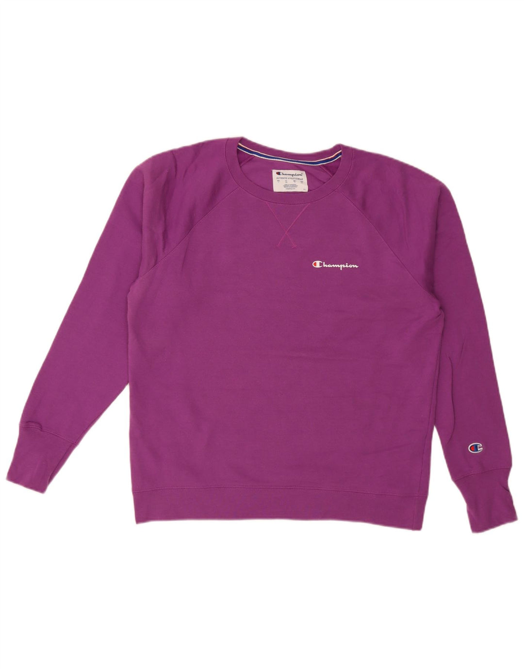 Jumper de moletom gráfico feminino Champion UK 16 grande roxo poliéster