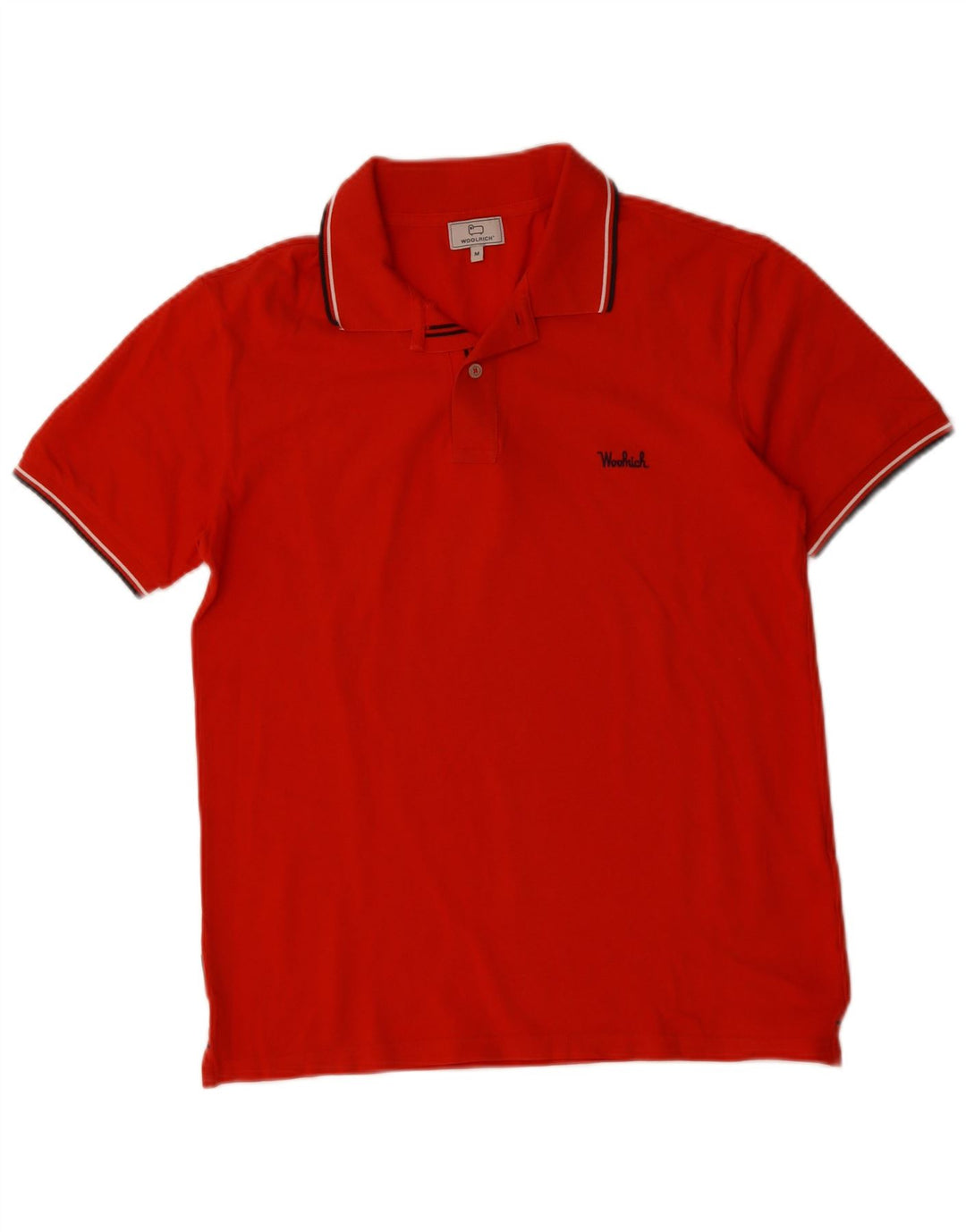 Camisa polo masculina WOOLRICH de algodão vermelho médio
