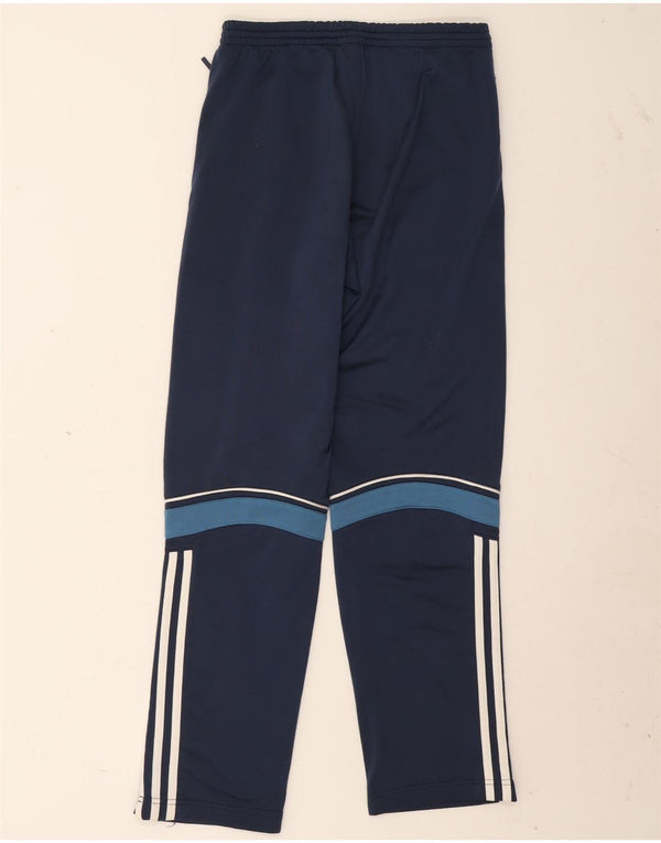 Calças de treino Adidas meninos 13-14 anos azul marinho colorblock poliéster