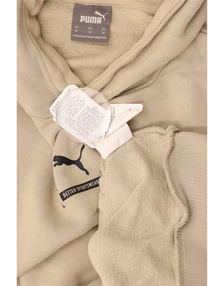 Puma Mens Hoodie Jumper Médio Algodão Bege