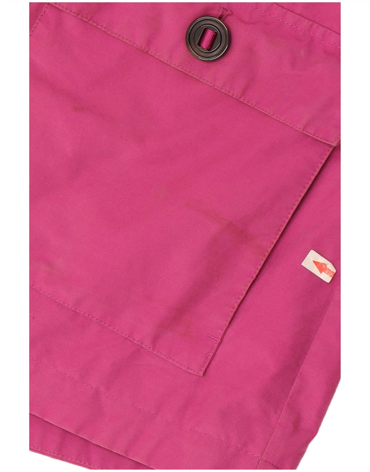 Jaqueta utilitária feminina com capuz Marks & Spencer Reino Unido 12 algodão rosa médio