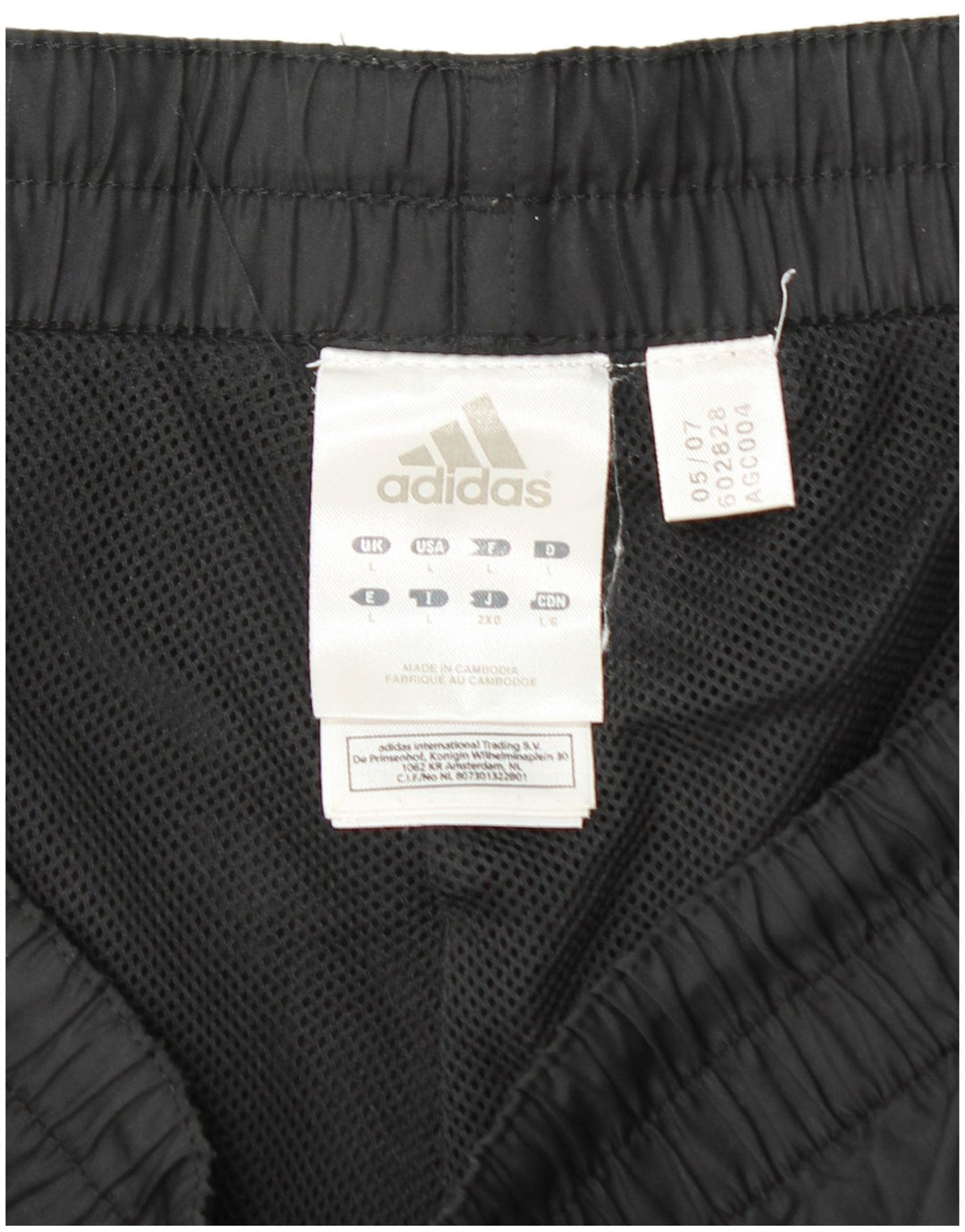 Calça de treino masculina ADIDAS joggers grande poliéster preto
