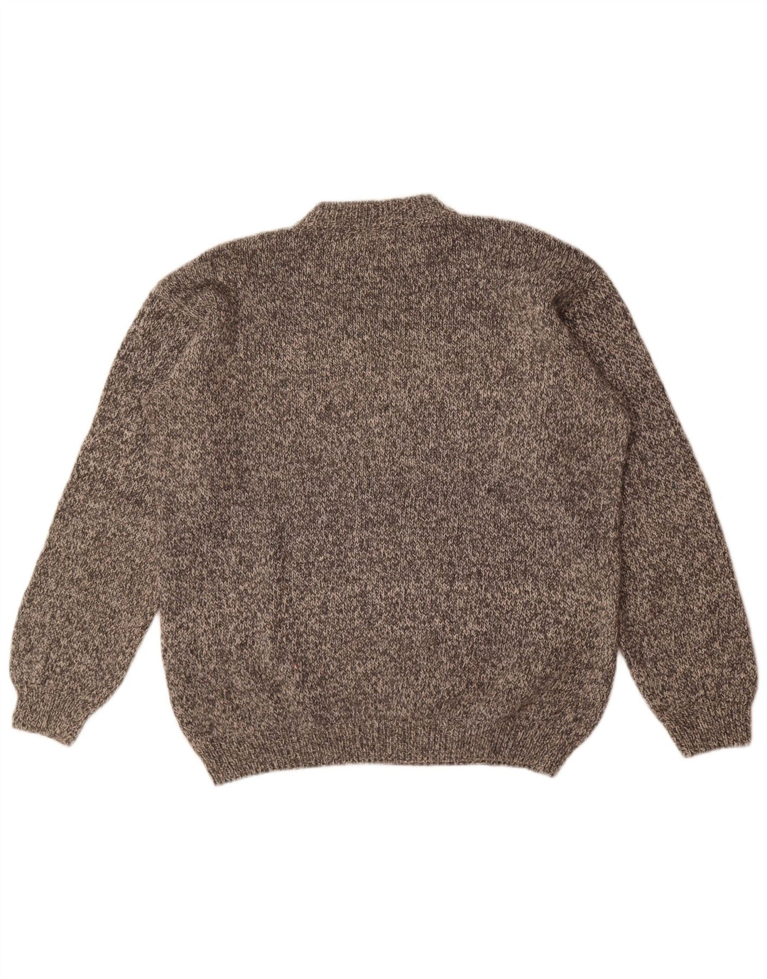 Suéter vintage masculino com gola redonda XL cinza